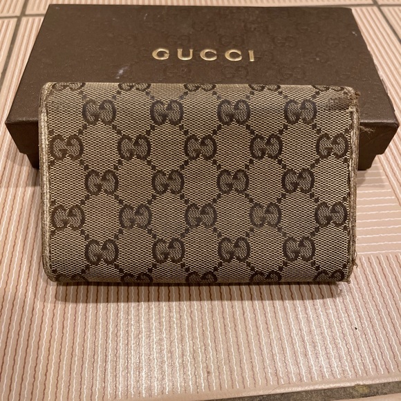Authentic GUCCI brown white monogram bifold abbey wallet - Picture 8 of 8